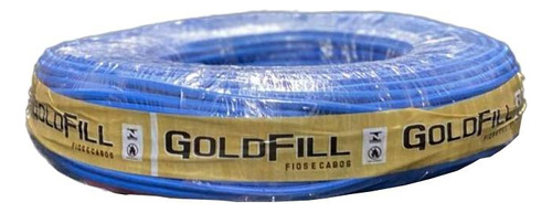 Fio Elétrico Cabo Flexível Goldfill, 10mm Rolo Com 100 Metros. Cor da cobertura Azul Goldfill