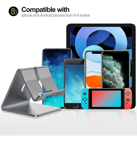 Soporte De Escritorio Para Teléfono Celular De Aluminio, Com