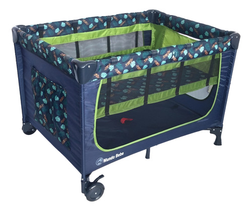 Cuna Corral De Bebe,2 Niveles,frenos En Ruedas, Cobertor Tul