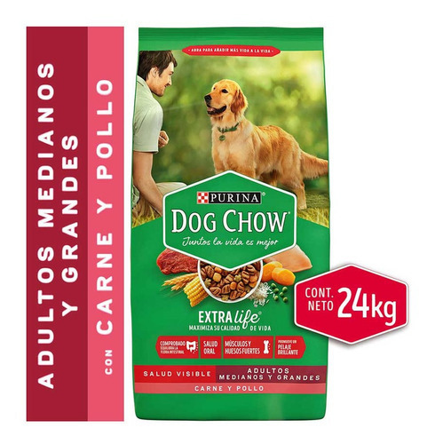 Dog Chow Adultos Medianos Y Grandes Carne Y Pollo 24 Kg