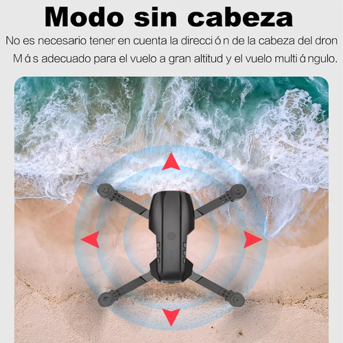 Mini Drone Con Dual Cámara 4k, 2 Baterías Y Control Remoto