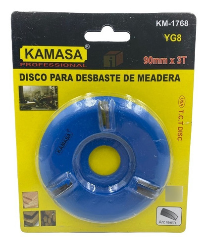 Disco De Desbaste Para Tallado De Madera 3 Dientes 3.5puLG