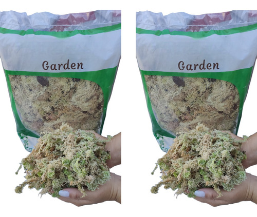 Kit 6 Litros Musgo Esfagno Orgânico Orquídeas Sphagnum