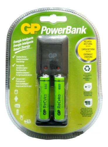 Cargador  Con  Pilas Aaa   Recargables Gp De 400mah