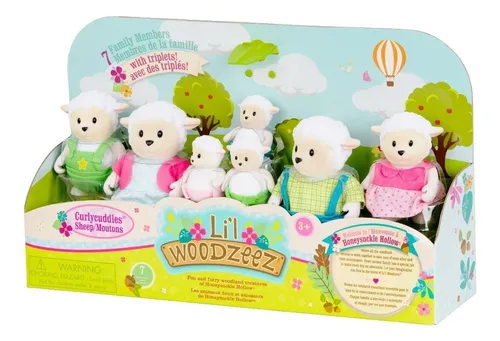 Li'l Woodzeez - Les Bushytail - Famille D'écureuils - Jouet De Figurines En Miniature Pour Enfants - 4 Figurines Et 1 Livre D'histoire - 3 Ans Et Plus