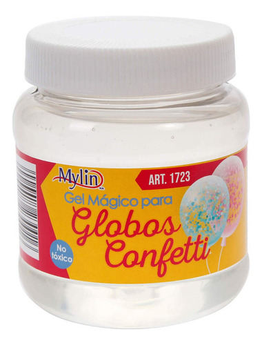 Gel Para Globos Transparentes Confetti Mylin 240g