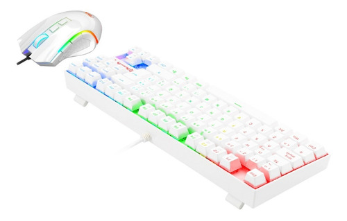 Kit Teclado Mouse Gamer Redragon K552rgb-ba-w-sp Kumara Griffin Rgb Color Blanco