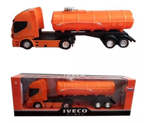 Brinquedo Caminhão Iveco Hi Way Tanque Azul