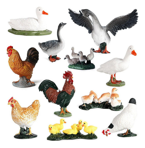 11x Figuras De Animales De Granja Decoración De Mesa