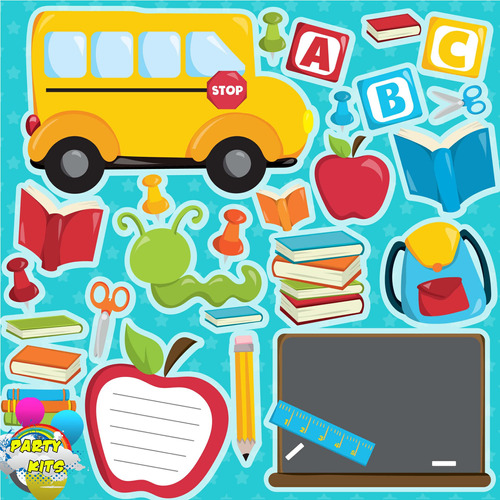 Kit Imprimible Back To School Clipart