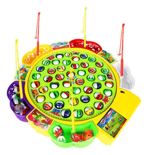 Juego De Juguetes De Pesca Para Niños, 45 Peces Y 5 Cañas