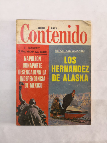 Revista Contenido Julio 1971,#98 Los Hernandez De Alaska