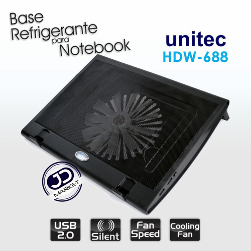 Imagen 2 de 6 de Base Refrigerante Unitec Hdw-688, 3 Niveles / 1 Ventilador