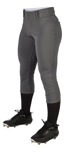 Pantalon Softbol Champro Tournament Bp11 Gris Osc Corto Niña