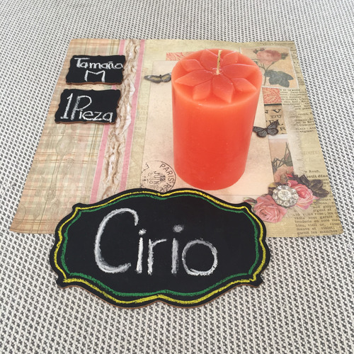 Cirio Liso - Color Naranja - Mediano I 1 Pieza