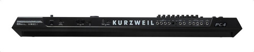 Piano Digital Kurzweil Pc4-7 Workstatiom 76 Teclas Pesadas Cor Preto