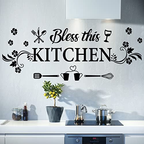 Cocina Pared Decoración Sticker Cocina Citas Bendecir Rvn33