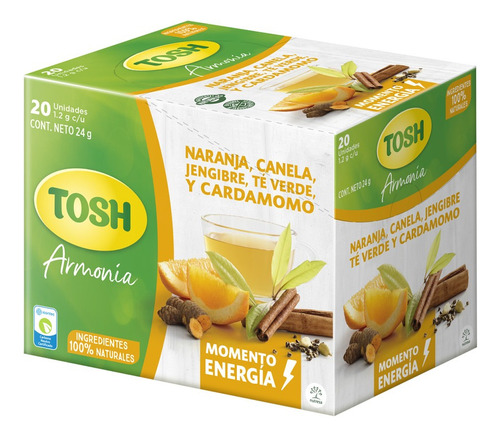 Aromatica Tosh Energia X  20 Unidades - g a $18