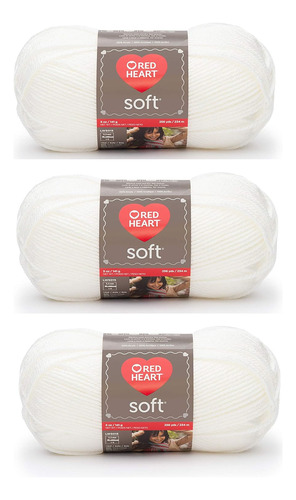 Bulk Buy:  Soft Yarn (3-pack) White E728-4600