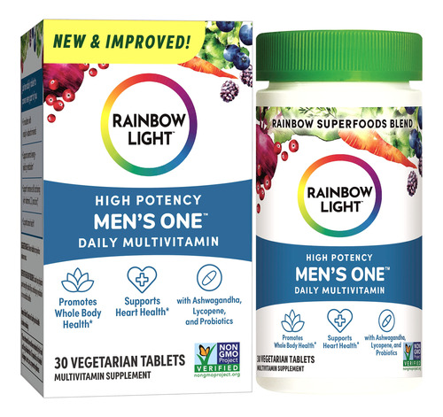 Rainbow Light Multivitaminico Para Hombres, Vitamina C, D Y 