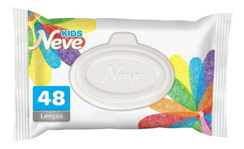 Imagem 1 de 3 de Lenço Umedecido Neve Wipes Kids - 48 Lenços