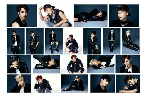 Juego 21 Posters Bts Dark & Wild Kpop Coreano 28 Cms Carta