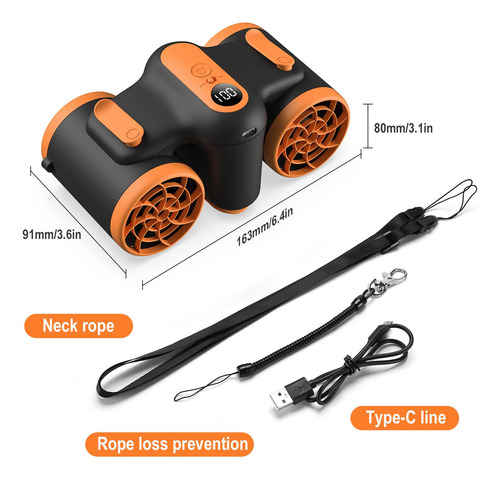 Ventilador De Escritorio Portátil, Mini Ventilador Naranja