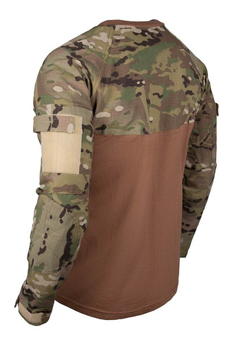 Imagen 2 de 7 de Remera Táctica Bajo Chaleco Camuflado Multicam / Uca