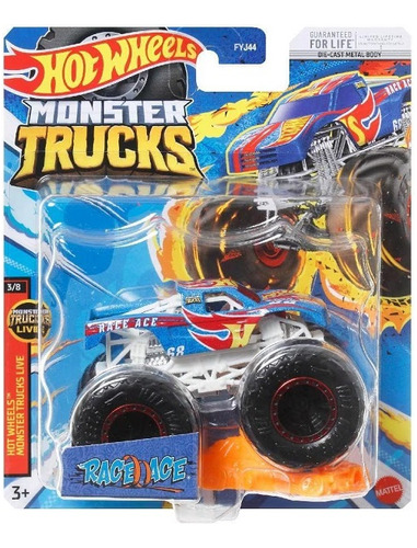 Hot Wheels Monster Trucks Race Ace Mattel Fyj44