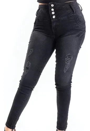 Pantalón Mezclilla Dama Corte Vaquero Y Colombiano Skinny