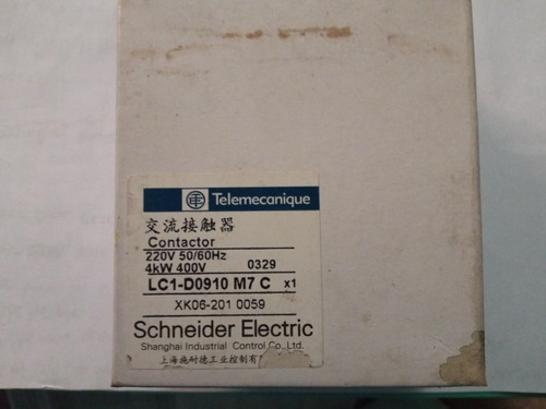 Contactor Telemecanique Lc1 D0910