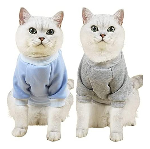 Paquete De 2 Suéteres Para Gatos, Poleras De Algodón Para Ga