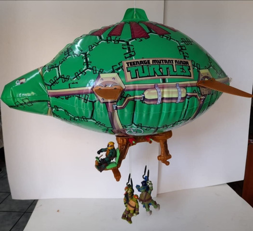 Dirigible Tortugas Ninja. Incluye 10 Tortugas. 94 Cm