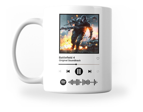 Imagem 3 de 3 de Caneca Spotify Interativa Com Música E Foto Personalizada