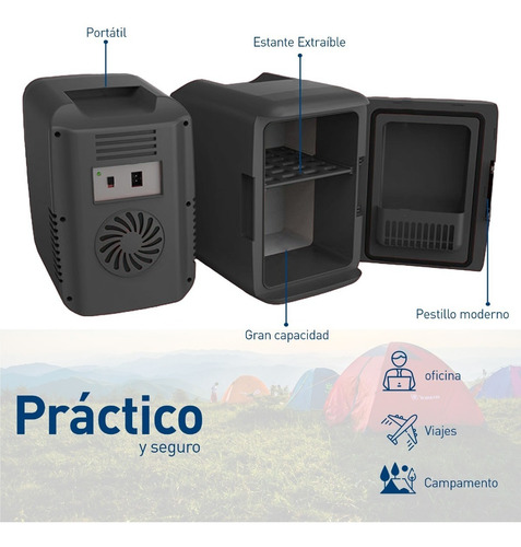2 Mini Refrigeradores Frigobar 4l 6 Latas Casa Auto Cocina