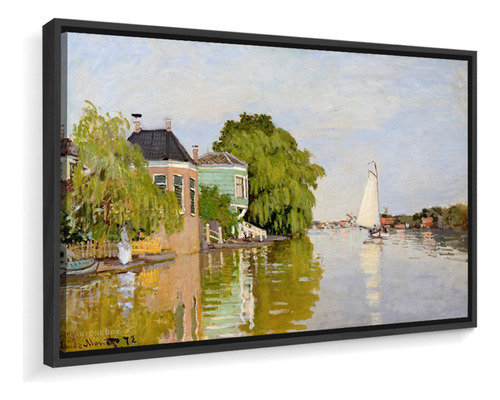 Quadro Canvas Monet Casas No Achterzaan 46x30