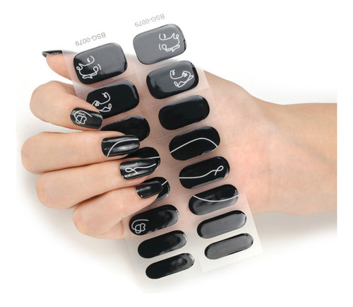 / (0070 #mold) Folha De Tiras Adesivas De Esmalte De Gel