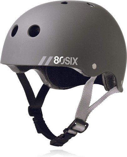 Casco Para Niños 80six, Para Bicicleta, Skateboard, Gris