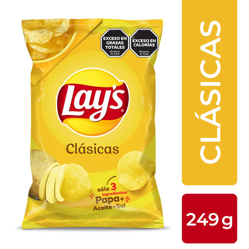 Papas Fritas Lays Clásicas 249 Gr Cumpleaños Picadas Snack