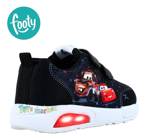 Imagen 5 de 8 de Zapatillas Con Luces Luz Led Zapatilla Cars Disney Footy