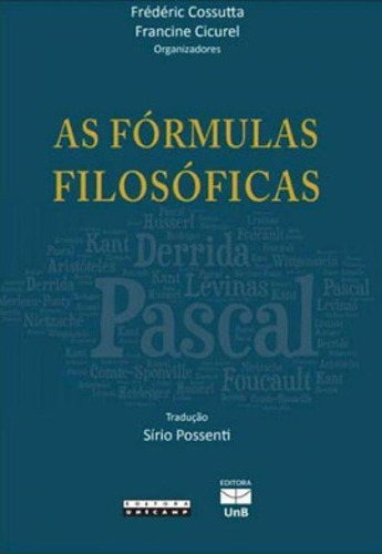 Philosophical Formulas Editorial Unb - Universidad de Brasilia, tapa blanda en portugués