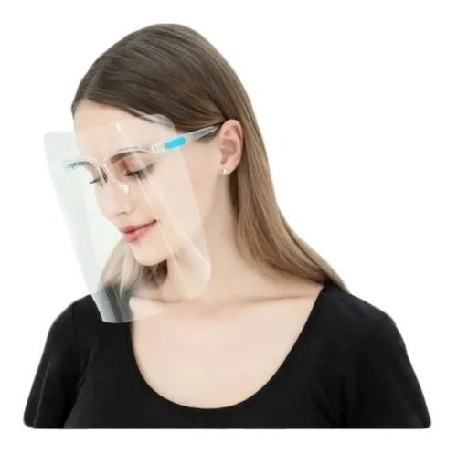 Careta Protectora Facial Soporte Lentes 10pz