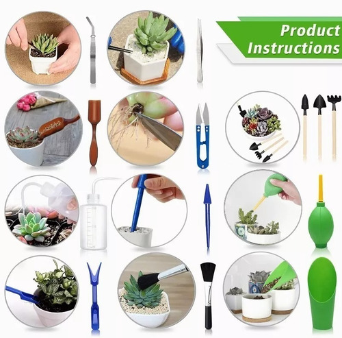 Imagen 3 de 5 de Kit De Herramientas De Plantas 15pcs Suculenta De Jardinería