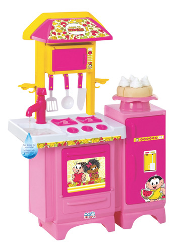 Cozinha Infantil Magic Toys Turma Da Monica C/ Geladeira Cor Rosa