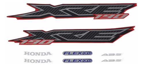 Kit Adesivo Jogo Faixas Moto Honda Xre 190 2016 Vermelha
