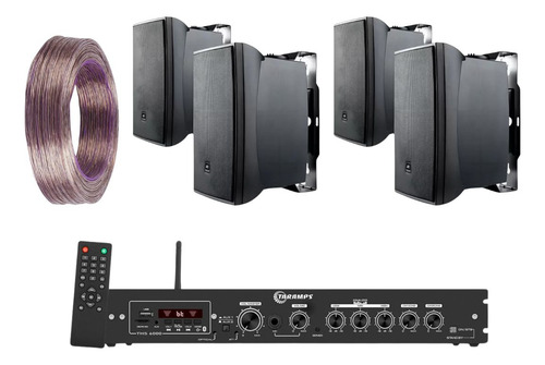 Kit Som Ambiente Amplificador Ths 6000 4 Caixa Jbl C621p Bar