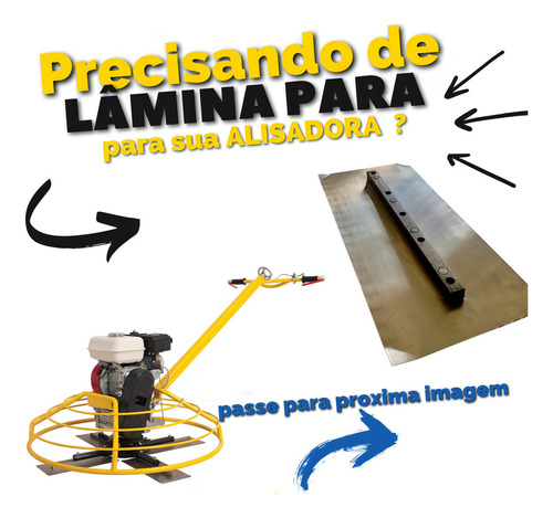 Kit Pá Lâmina Alisadora De Concreto 36 Polegadas