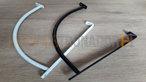 Ménsula Aero Rapi Estant Color Blanco, Negro, Cromo Mate