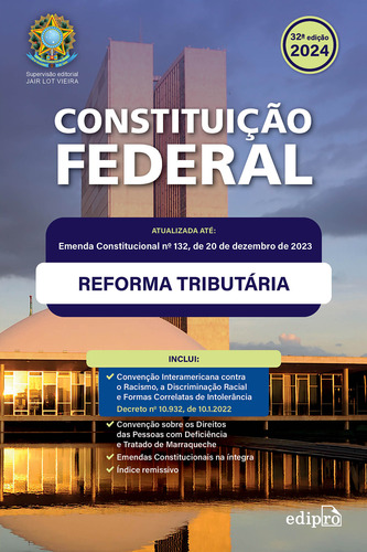 Livro Constituição Federal 2024: Atualizada Com A Reforma Tr