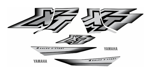 Kit Adesivos Yamaha Xt600 2000 À 2002 Preta 00749 Cores Padrão Cor